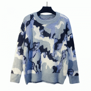 2019 새로운 가을 겨울 한국 스타일 느슨한 대조 색 스웨터 셔츠